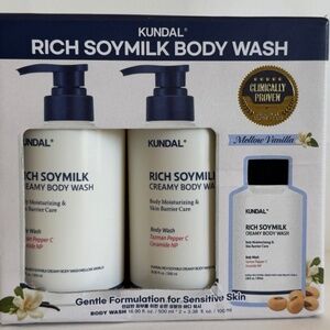 KUNDAL Rich Soymilk Creamy Body Cream 500ml+500ml+100ml Mellow Vanilla Scenting